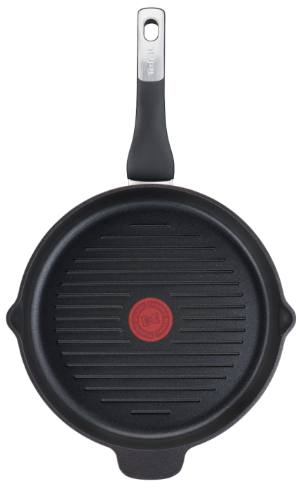 Tigaie grill 26 cm Unlimited Tefal E2294074, invelis antiaderent 100% sigur, Titanium Anti-Scratch, Thermo-Signal™, baza Thermo-Fusion™, alumin [2]