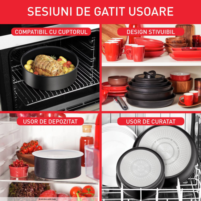 Tigaie grill Tefal Ingenio Unlimited L8584074, 26cm, inductie, invelis antiaderent, indicator Thermo-Signal, negru [6]