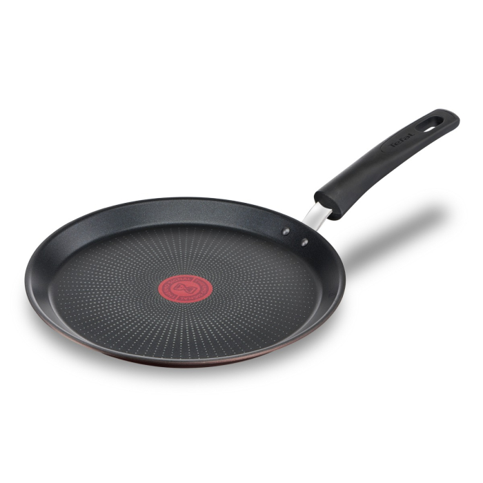 Tigaie pentru clatite Tefal Eco-Respect G2543853, 25 cm, invelis antiaderent Titanium Pro, Thermo-Signal™, baza Thermo-Fusion™, aluminiu, negr [2]