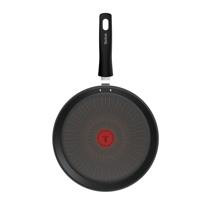 Tigaie pentru clatite Tefal Excellence+ G3303802, 25 cm, invelis antiaderent, tehnologie FUSIONCORE, Thermo-Signal™, maner nituit, aluminiu, inducti [4]
