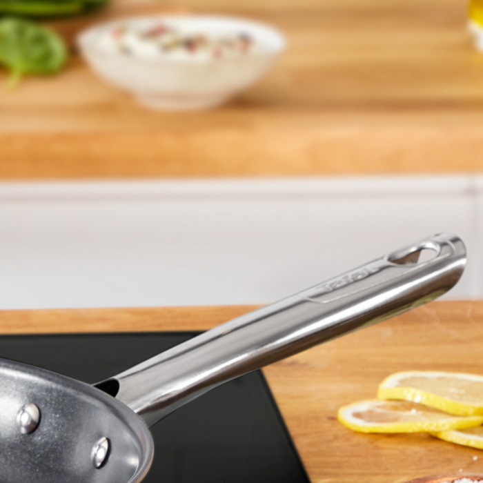 Tigaie Tefal Duetto On A7040463, 24 cm, otel inoxidabil, indicator Thermo-Spot™, baza Thermo-Fusion™, inductie, argintiu [5]