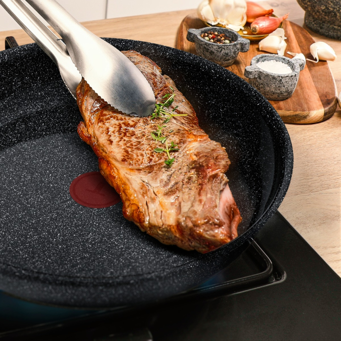 Tigaie Tefal Expertise Ceramic G2020602, 28 cm, aluminiu, invelis ceramic antiaderent, suprafata minerala rezistenta la zgarieturi, Thermo-Signal™, [4]