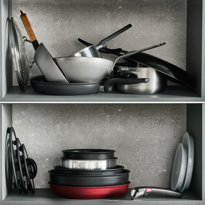 Tigaie Tefal Ingenio Excellence+ P0000624, 28 cm, invelis antiaderent, tehnologie FUSIONCORE, Thermo-Signal™, aluminiu, inductie, negru [2]