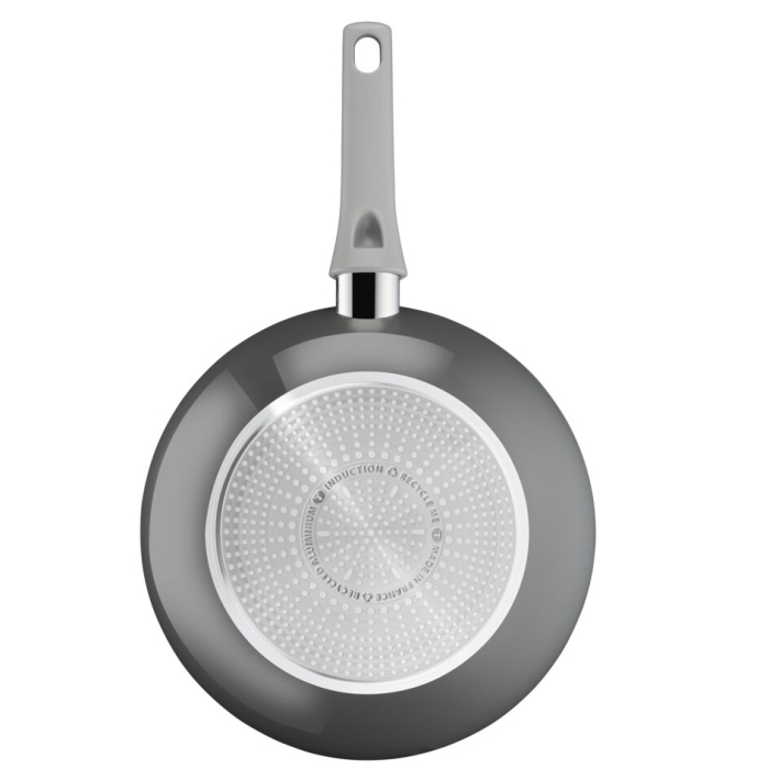 Tigaie wok 28 cm Tefal Renew On C4271932, 100% aluminiu reciclat, indicator Thermo-Signal, compatibil cu inductia, invelis ceramic, gri [2]
