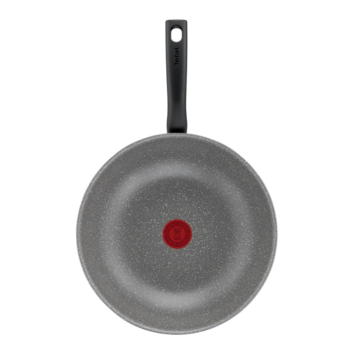 Tigaie wok Tefal Cook Natural B5791902, 28 cm, invelis antiaderent Mineralia, indicator Thermo-Signal™, gri [2]