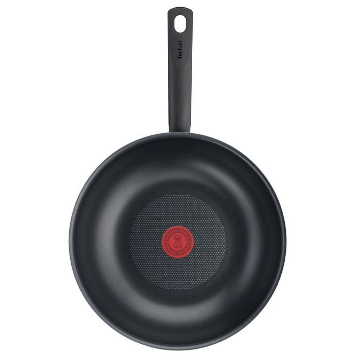 Tigaie wok Tefal Day By Day B56419AZ, 28 cm, invelis antiaderent Titanium, indicator Thermo-Signal™, negru [3]