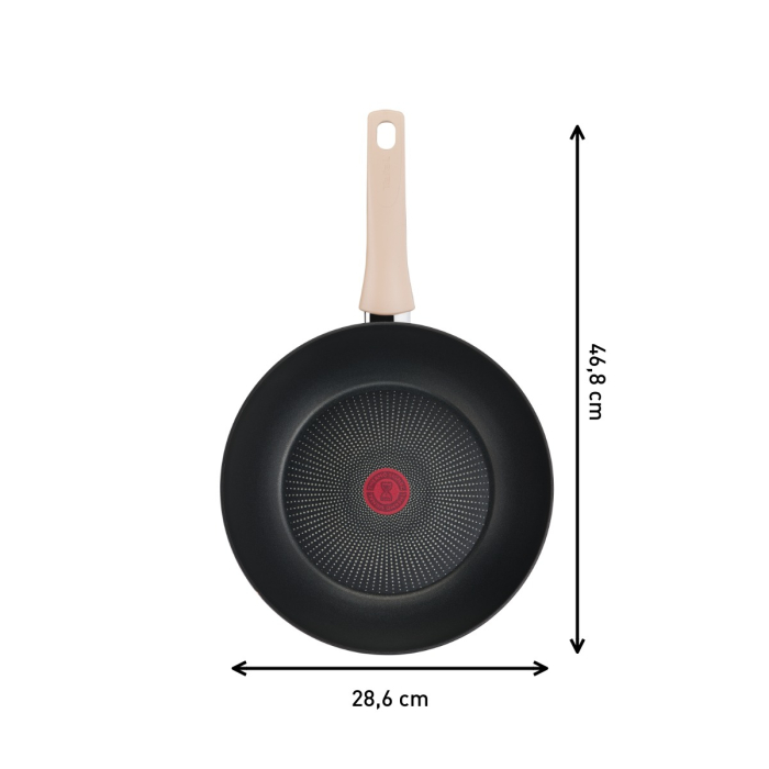 Tigaie wok Tefal Eco-Respect G2541902, 28 cm, aluminiu, invelis antiaderent Titanium Pro, compatibil cu inductia, tehnologia Thermo-Signal™, baz� [6]