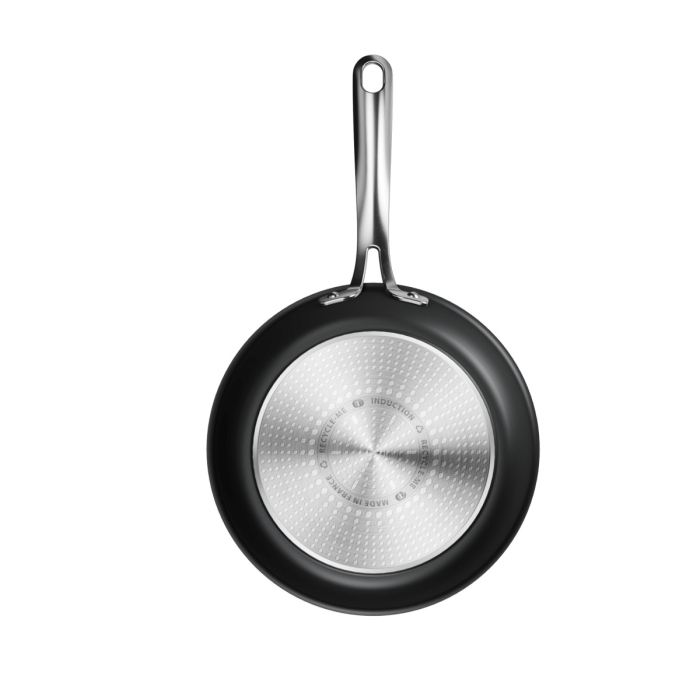 Tigaie wok Tefal Excellence+ G3301902, 28 cm, invelis antiaderent, tehnologie FUSIONCORE, Thermo-Signal™, maner nituit, aluminiu, inductie, negru [7]