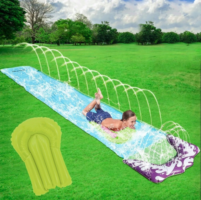 Tobogan de apa cu fantana si placa gonflabila inclusa, 480x71 cm, multicolor [5]