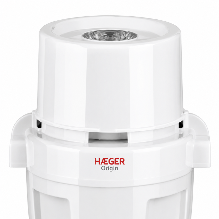 Tocator de legume electric HAEGER ORIGIN, Capacitate 200g, Putere 500W, Lama inox detasabila, Piese lavabile la masina de spalat vase, Alb [3]