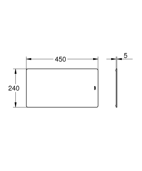 Tocator Grohe 40786L00, 450 x 240 mm, sticla, lucios, alb [4]