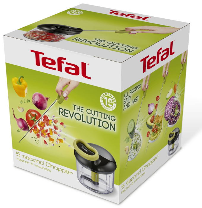 Tocator manual 5-Second K1320404, baza aderenta, maner ergonomic, suport lame, recipient 900 ml, plastic [13]