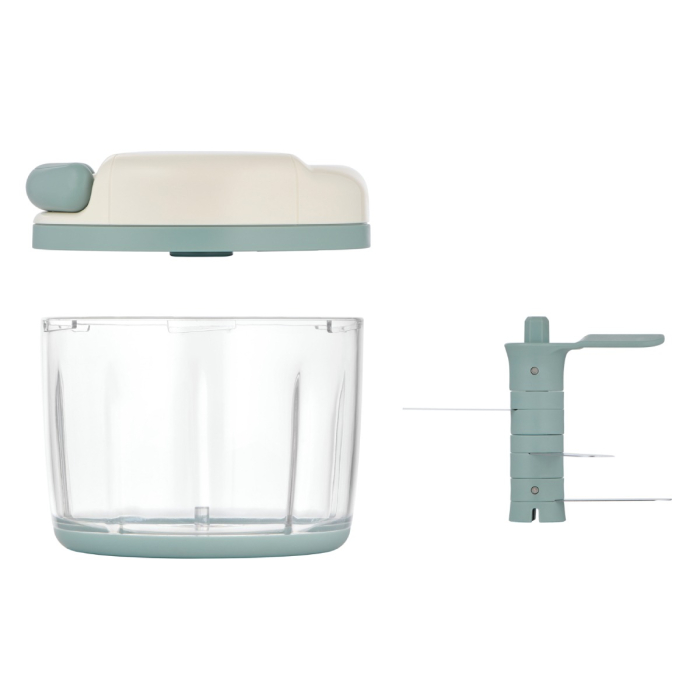 Tocator manual Tefal 5-Second K4330104, 3 lame din inox, mecanism de blocare, baza anti-alunecare, verde [10]