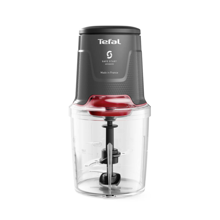 Tocator Tefal Easy Press MQ740HF0, 500W, 4 lame Powelix, recipient de 500 ml, tehnologie Safe Start, gri & rosu [2]