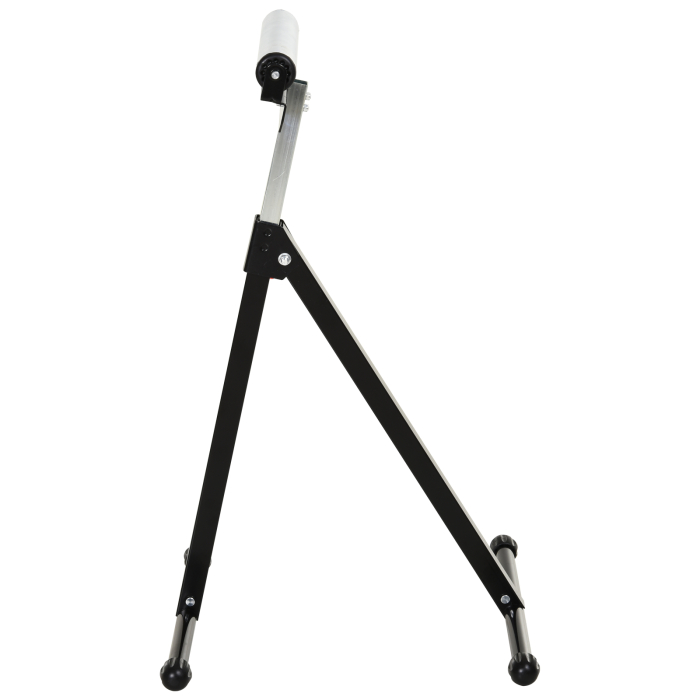  trepied cu Role si Inaltime Reglabila din Metal, Design Pliabil care Economiseste Spatiu cu Rulmenti cu Bila, 44x50x68-110 cm, Negru si Argintiu [8]
