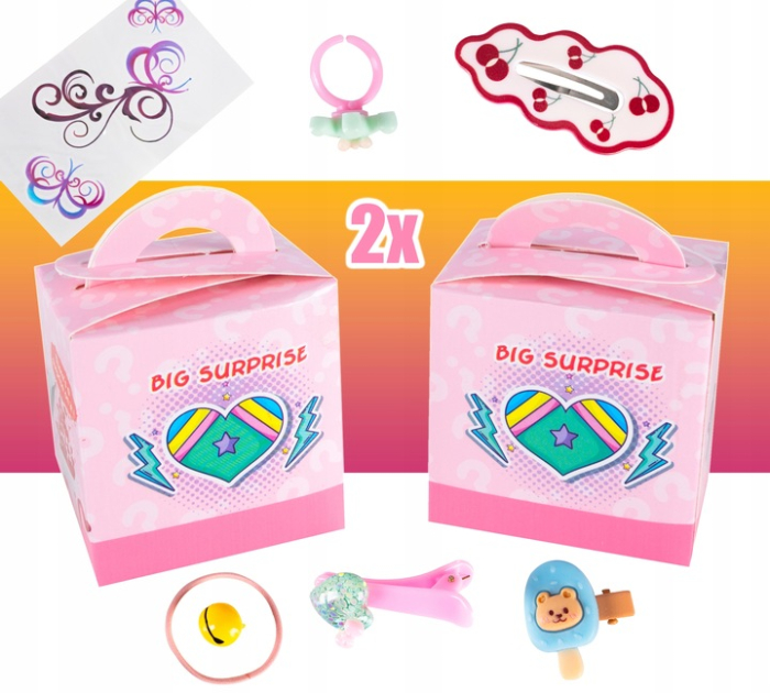 Trusa de machiaj pentru copii cu 3 niveluri, accesorii make-up si unghii, 17x12x14 cm, roz [9]