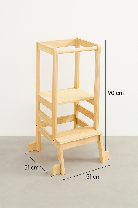 Turn observatie copii Atmosphera Lea din lemn de pin, 51x51x90 cm, natur [4]