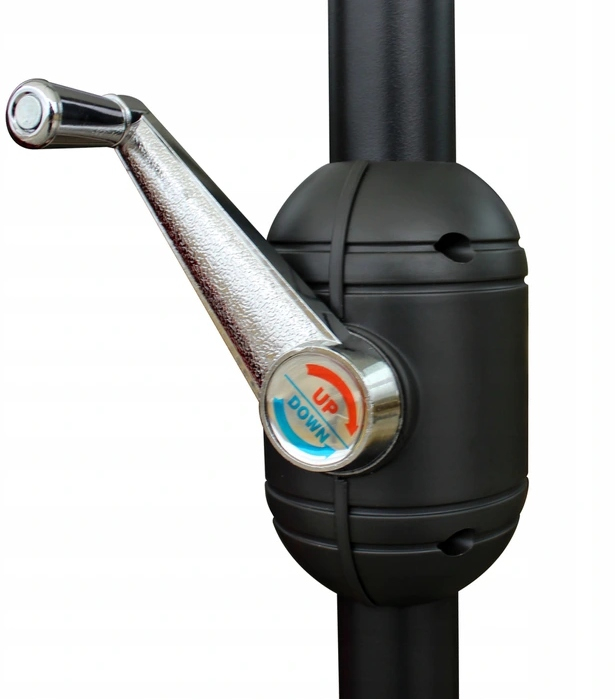 Umbrela balcon 270x250 cm, montaj pe perete, cu manivela si husa impermeabila, poliester 180g/mp, rosu [4]