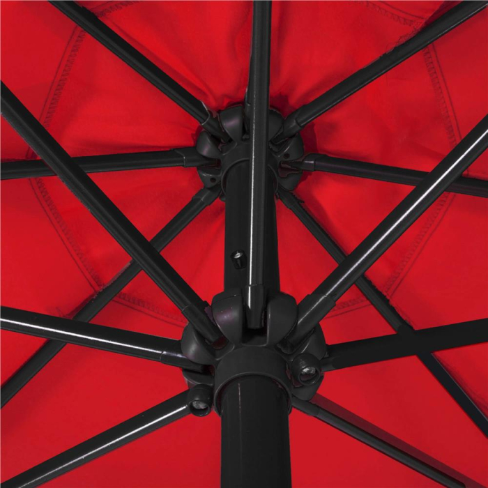 Umbrela de gradina cu brat lateral banana, cu husa, 300cm, rosu [11]