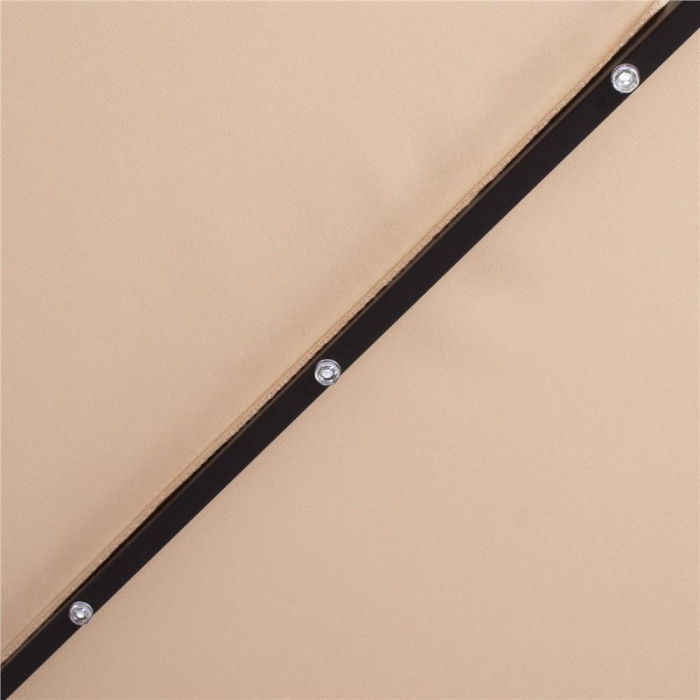 Umbrela gradina brat lateral tip banana cu iluminare LED solara, 32 LED-uri, protectie UPF 50+, husa inclusa, D300 cm, crem [13]