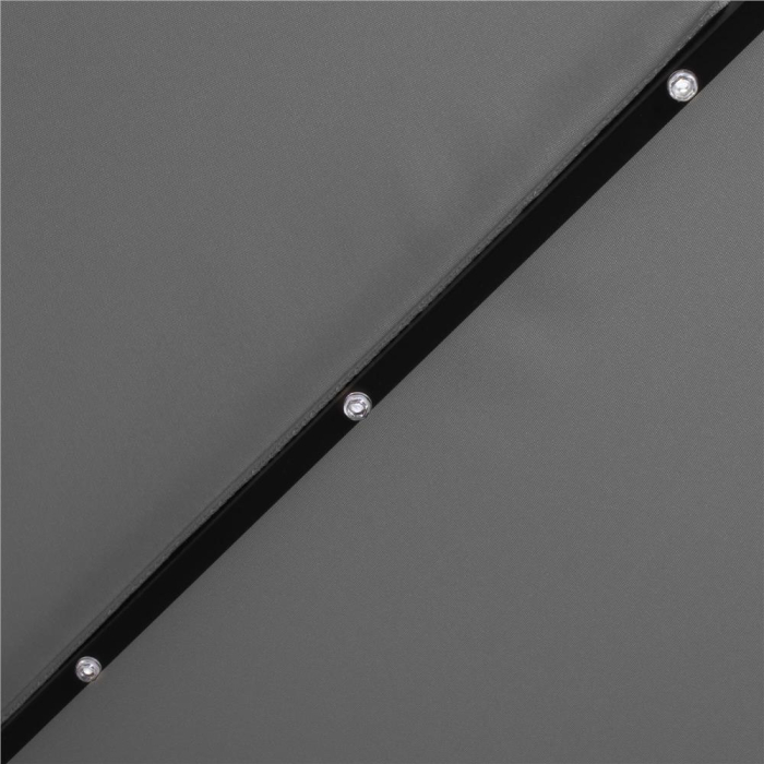 Umbrela gradina brat lateral tip banana cu iluminare LED solara, 32 LED-uri, protectie UPF 50+, husa inclusa, D300 cm, gri [14]
