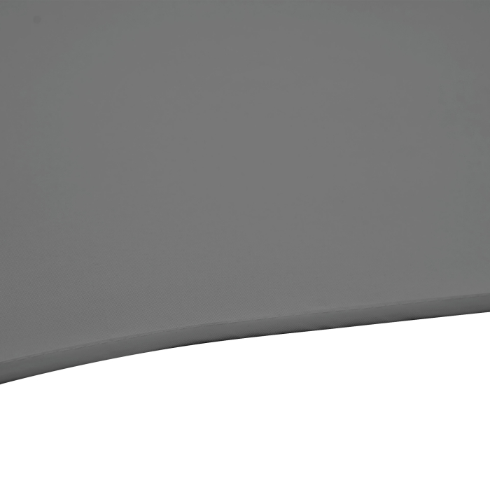  Umbrela de Gradina cu Rotatie la 360°, Brat, Baza in Cruce si Orificiu de Ventilatie, Ø256x245 cm, Gri inchis [9]