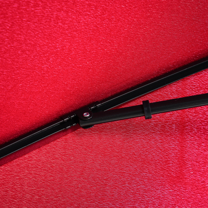  Umbrela de Gradina Dreptunghiulara Reglabila in aluminiu, Rosu [9]
