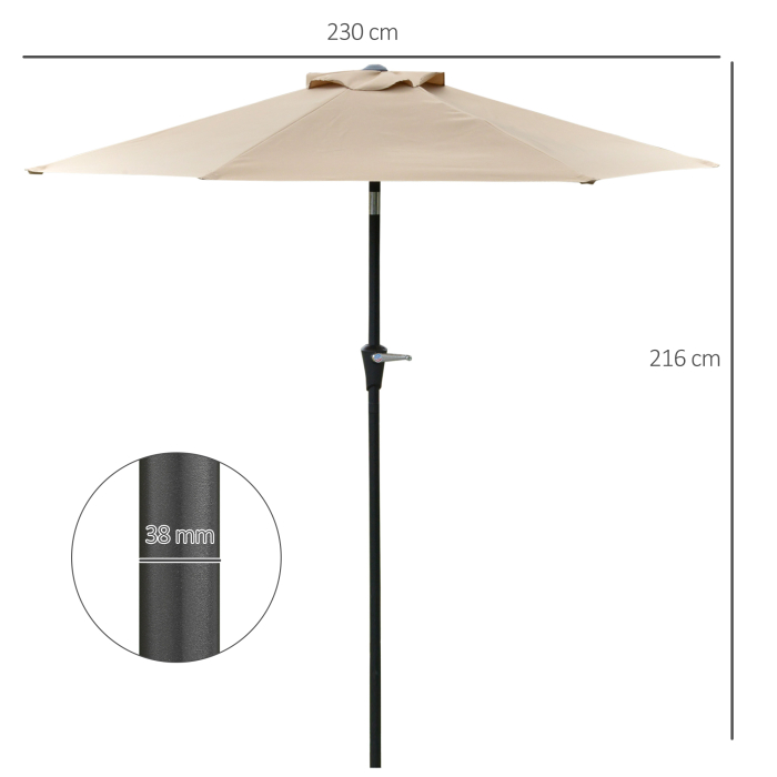  Umbrela de Gradina Inclinabila 2.3x2 m [3]