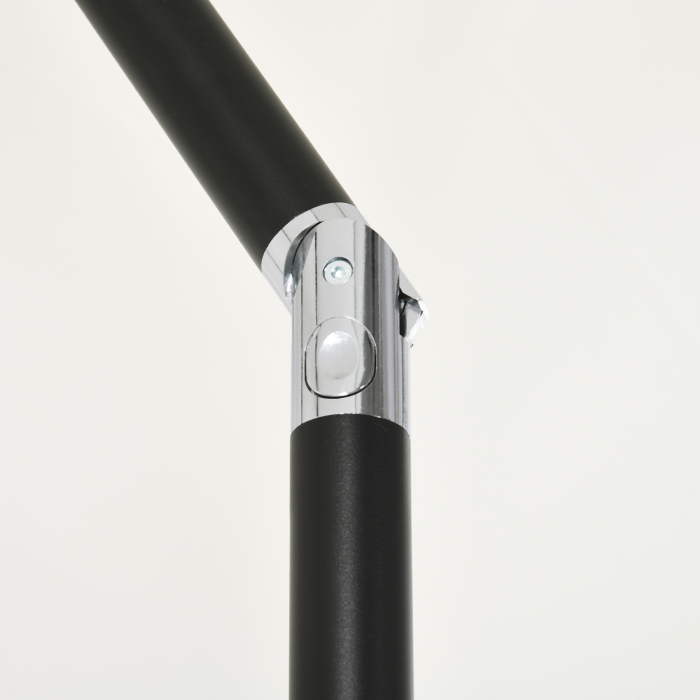  Umbrela de Gradina inclinabila cu Manivela si 6 Spiţe, 2x3 m, Alb Crem [9]