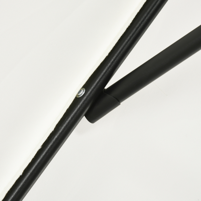  Umbrela de Gradina inclinabila cu Manivela si 6 Spiţe, 2x3 m, Alb Crem [8]