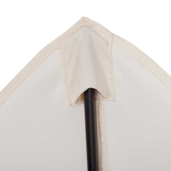  Umbrela de Gradina inclinabila cu Orificii de Ventilatie si 6 Spite din Aluminiu, 2x2 m, Alb Crem [9]