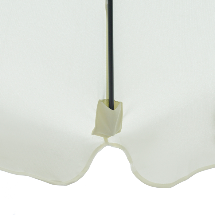  Umbrela de Gradina si Terasa Φ266x250cm, Umbrela Rotunda pentru Exterior cu Capat Rabatabil, Rezistenta la Raze UV 50+, Bej [9]