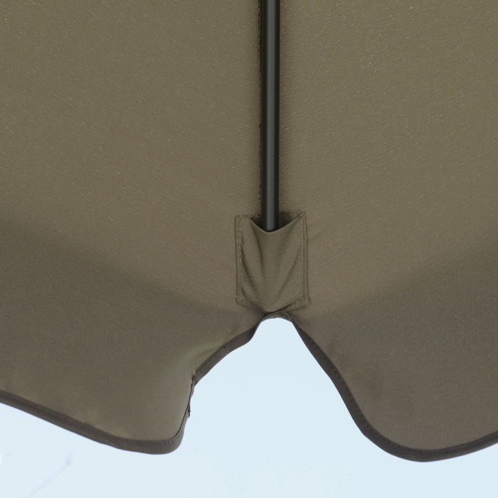  - Umbrela de gradina suspendata, cu deschidere cu manivela, din metal si poliester, Ø2,7x2,7 m, cafenie [9]