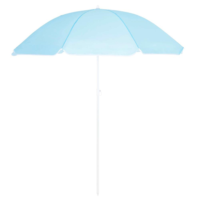 Umbrela de plaja pliabila cu inclinare reglabila, UPF 50+, cu husa transport, 160 cm, albastru [23]