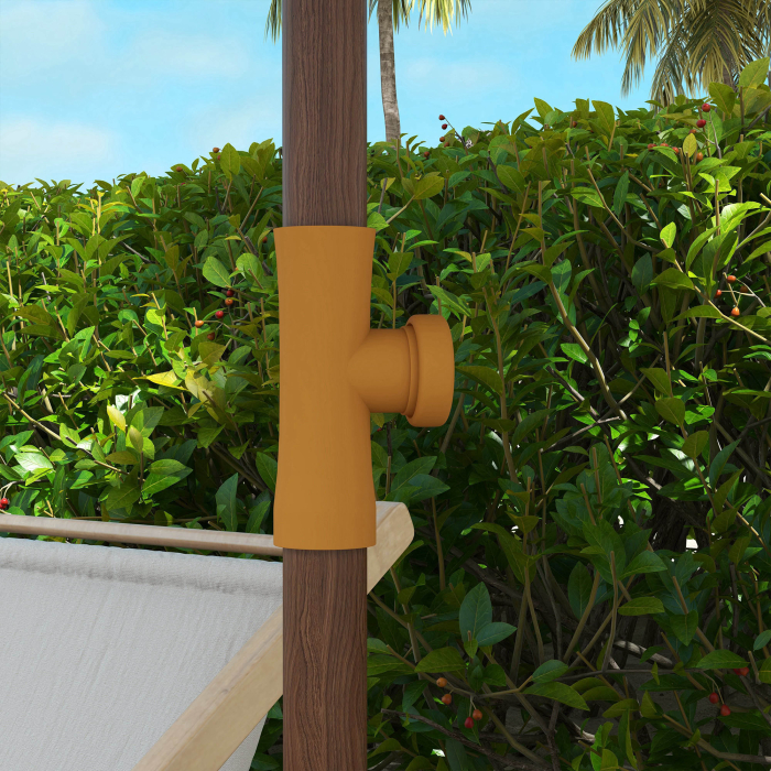  Umbrela de Plaja Portabila cu Volane in Aer Liber cu Baldachin Ventilat, Geanta de Transport, Ø1.9x2.1 m, Alb-Crem [9]