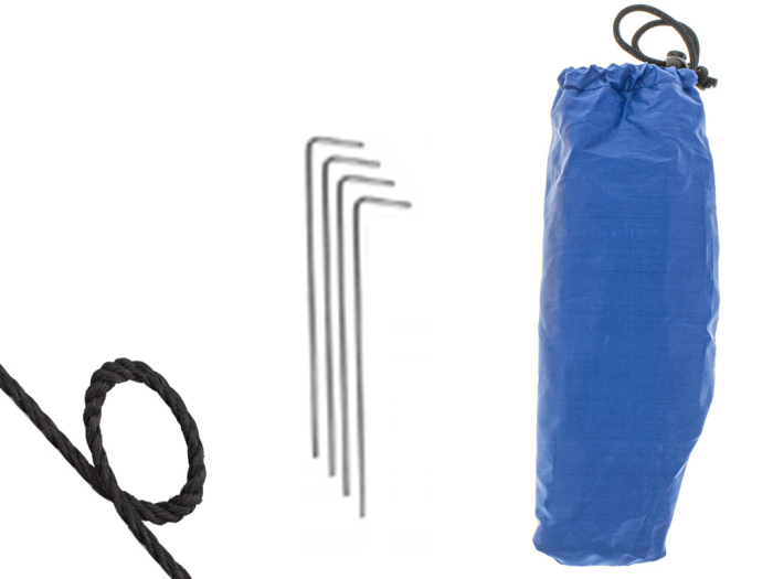 Umbrela de plaja tip cort 2 in 1 cu paravan lateral, ventilatie si protectie UV, diametru 213 cm, albastru [11]