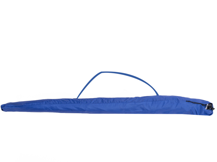 Umbrela de plaja tip cort 2 in 1 cu paravan lateral, ventilatie si protectie UV, diametru 213 cm, albastru [10]