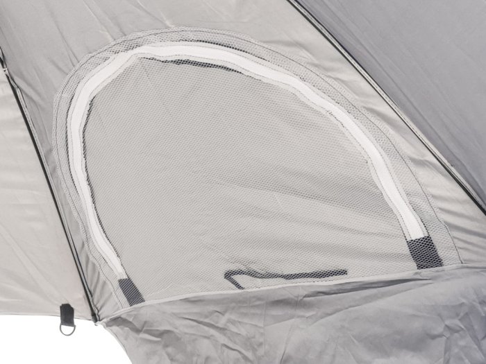 Umbrela de plaja tip cort 2 in 1 cu paravan lateral, ventilatie si protectie UV, diametru 213 cm, albastru [3]