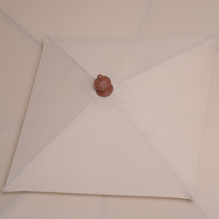  Umbrela de Soare de Gradina Acoperis Dublu , Bambu si Poliester,Crema, 3x3m [9]