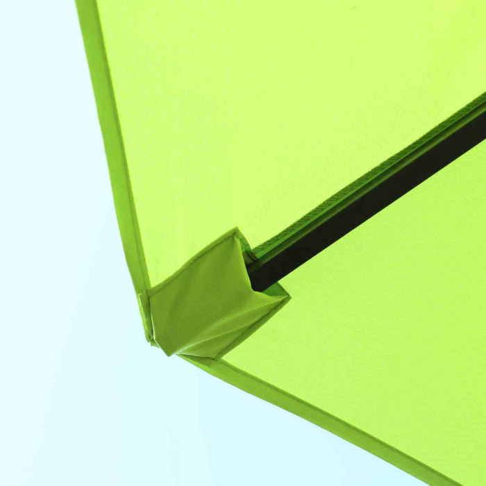  Umbrela Dubla de Gradina cu Deschidere cu manivela, Otel si Poliester, 460x270x240cm, verde [7]