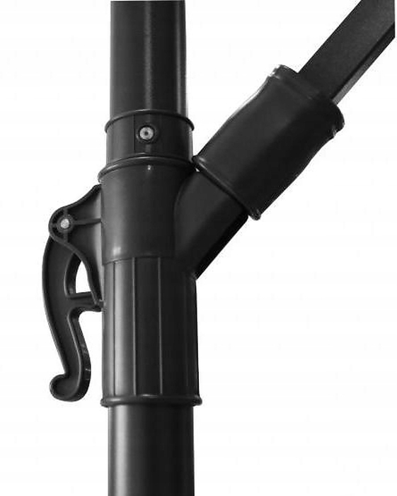 Umbrela gradina cu inclinare reglabila, cupola cu protectie UV, husa protectie, diametru 300 cm, gri [8]