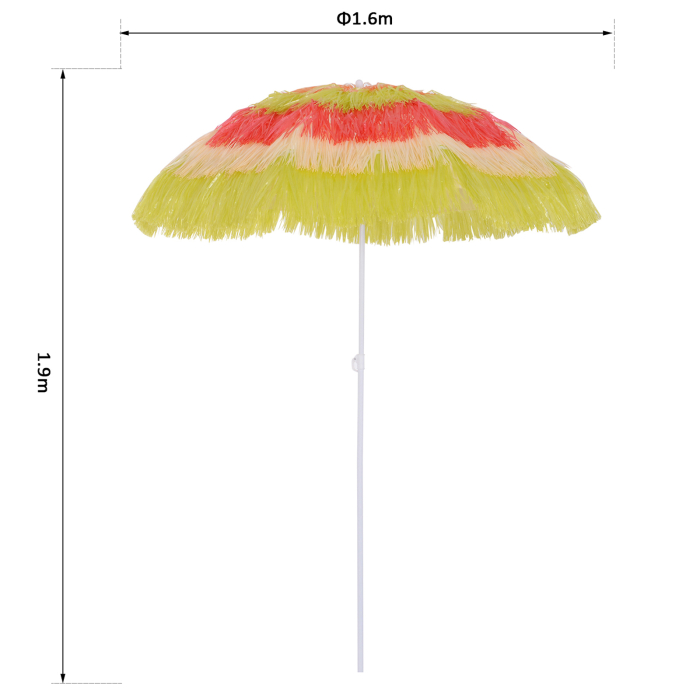  Umbrela Hawaiana Portabila, Acoperitoare Ø160cm, Impermeabila, inaltime pana la 180cm [3]