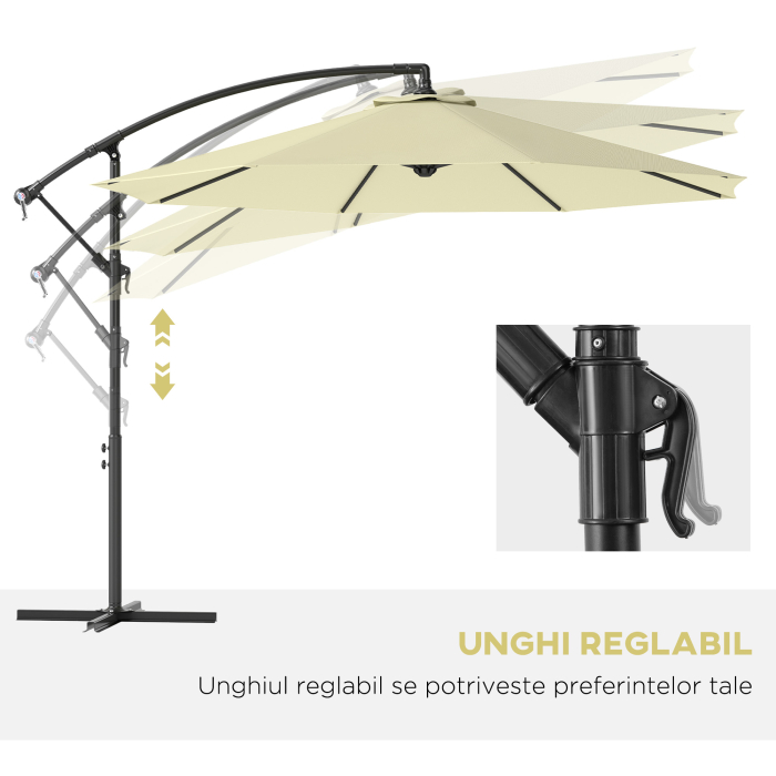  Umbrela pentru Gradina Brat Deluxe Inclinabila cu Manivela, Φ3m [5]