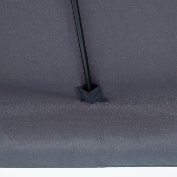  Umbrela semicirculara pentru gradina cu manivela, 230x130x249cm, Gri [9]