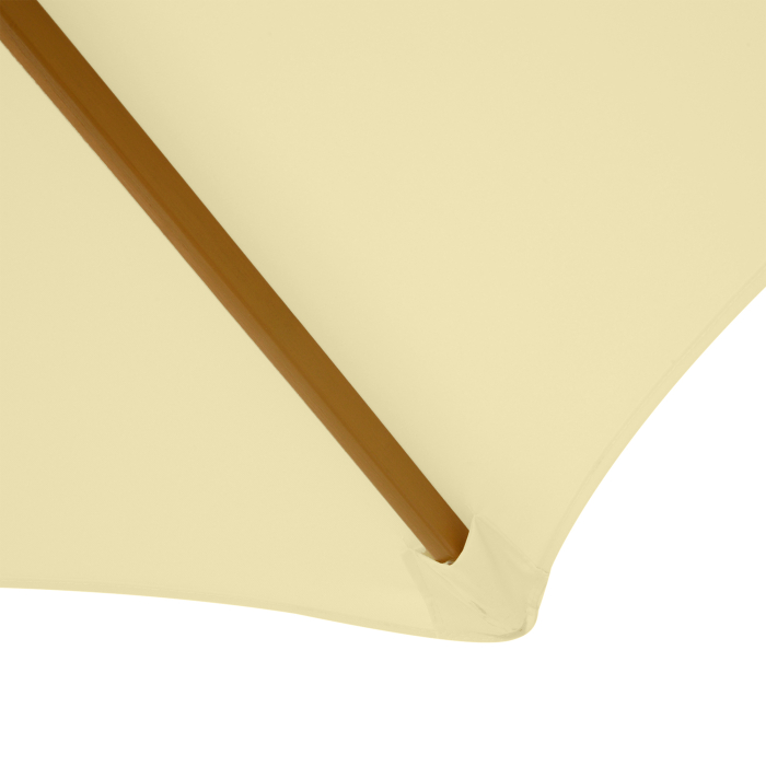  Umbrela Soare pentru Extern cu Suport din Lemn pentru Extern şi pentru Gradina 2.5X2.3m Crem [9]
