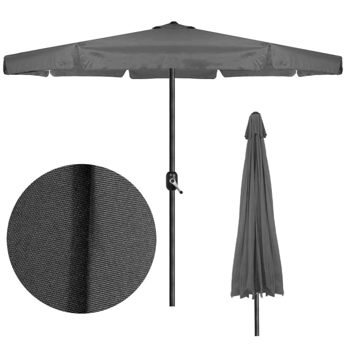 Umbrela terasa gradina, cu manivela, diametru 400cm, Gri [4]