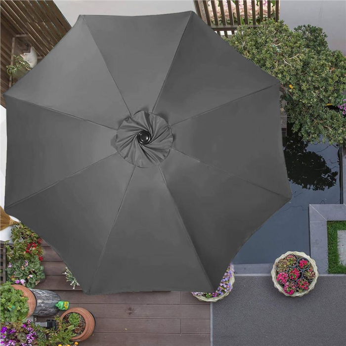 Umbrela terasa gradina, cu manivela, diametru 400cm, Gri [15]