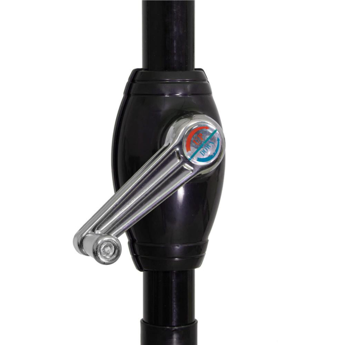 Umbrela terasa gradina, cu manivela si inclinare, diametru 260cm, gri [12]