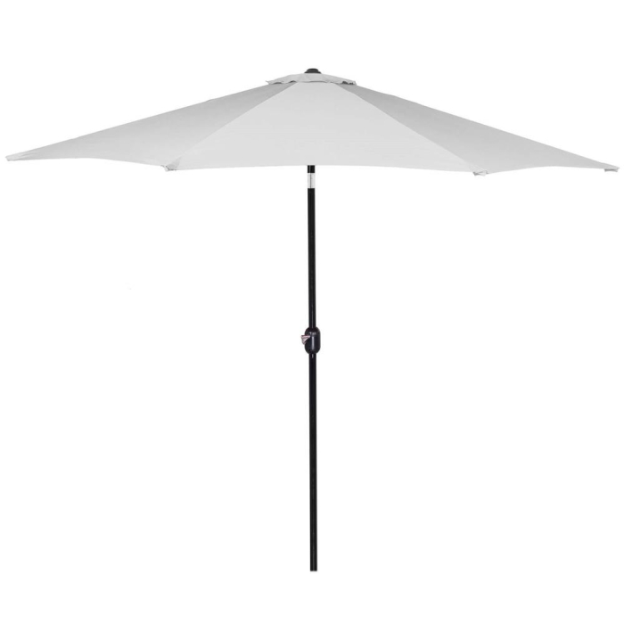 Umbrela terasa gradina, cu manivela si inclinare, diametru 300cm, Gri deschis [13]
