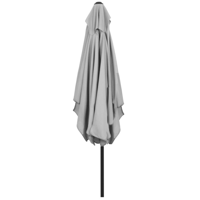 Umbrela terasa sau gradina reglabila, inclinare 2 directii, protectie UV UPF 50+, 195x122 cm, gri deschis [12]